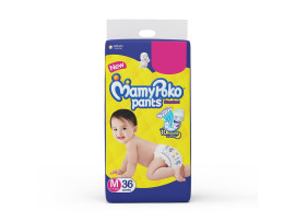 Mamypoko Standard Diaper Pants, Medium Size - M (7 - 12 kg), Pack Of 36